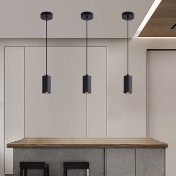 Modern Minimalist Column Iron Mini 1-Light Pendant Light For Living Room