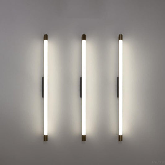 Modern Minimalist Vanity Thin Tube Aluminum PC LED  Wall Sconce Lamp for Living Room