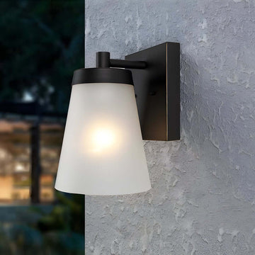 2 PCS Modern Glass Waterproof Sensor Outdoor Wall Sconce