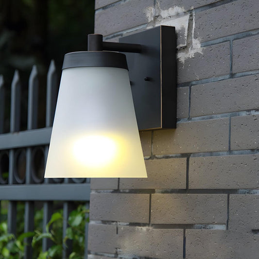 2 PCS Modern Glass Waterproof Sensor Outdoor Wall Sconce