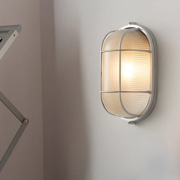 1-Light Retro Industrial Oval/Round Outdoor Wall Lights Wall Lamp