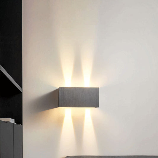 Modern Minimalist Aluminum Square Flat Adjustable Beam LED Reading Wall Sconce Lamp For Entryway
