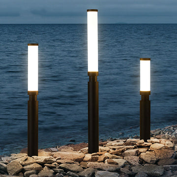 Modern Minimalist Acrylic Aluminum Hardware Lipstick Design LED Outdoor Lawn Floor Lamp For Outdoor