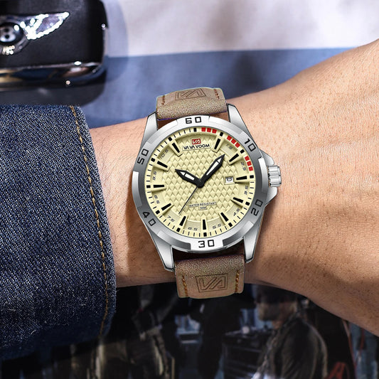 Quartz Leather Strap Watch