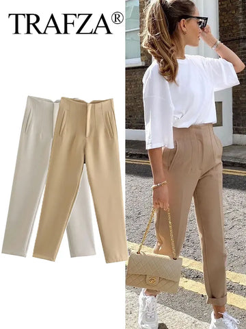 Elegant Pencil Pants Solenn Noir