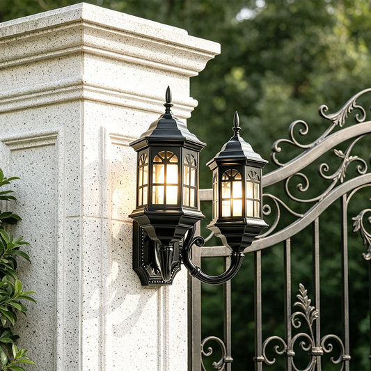 2 Light Outdoor Wall Sconce American Garden Metal Light