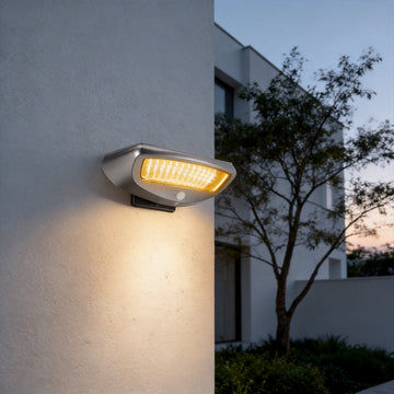 2 PCS Outdoor Wall Mounted Solar Lights Garden Motion Sensor Light