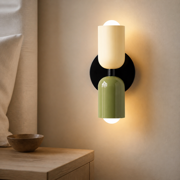Nordic Macaron Wall Light in a contemporary bedroom