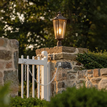 2 PCS Outdoor Pillar Light Fixtures European Vintage Light