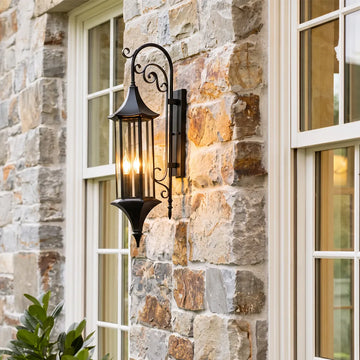 2 PCS Wall Lanterns Outdoor Lighting European Vintage Light